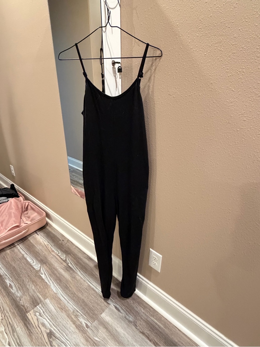 Source Unknown Black Spaghetti-Strap Jumpsuit